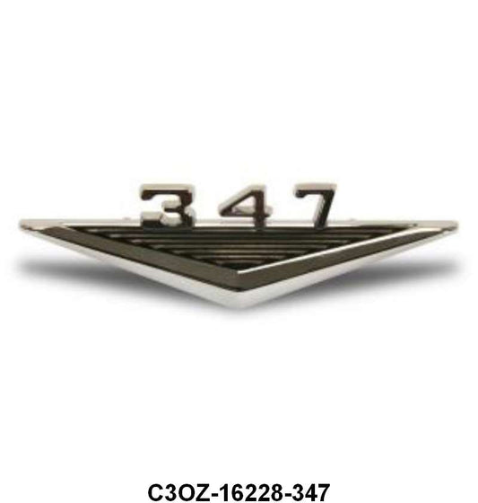 ENGINE SIZE EMBLEM - 64-65 FLC, 65-66 MUST, 63-64 FRL "347"
