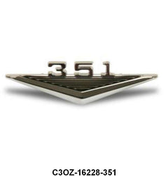 ENGINE SIZE EMBLEM - 64-65 FLC, 65-66 MUST, 63-64 FRL, "351"