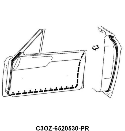 DOOR SEALS - 63-65 FAIRLANE 2-DOOR HRDTOP