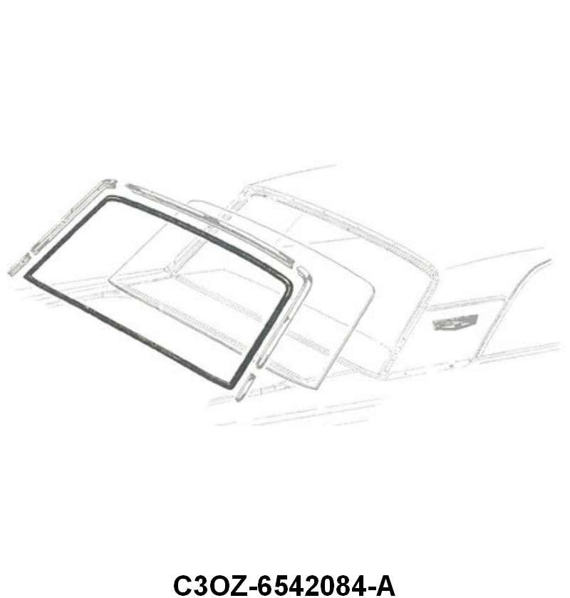 REAR/BACK WINDOW SEAL - 63-65 FAIRLANE 2DR HARDTOP, BODY #65