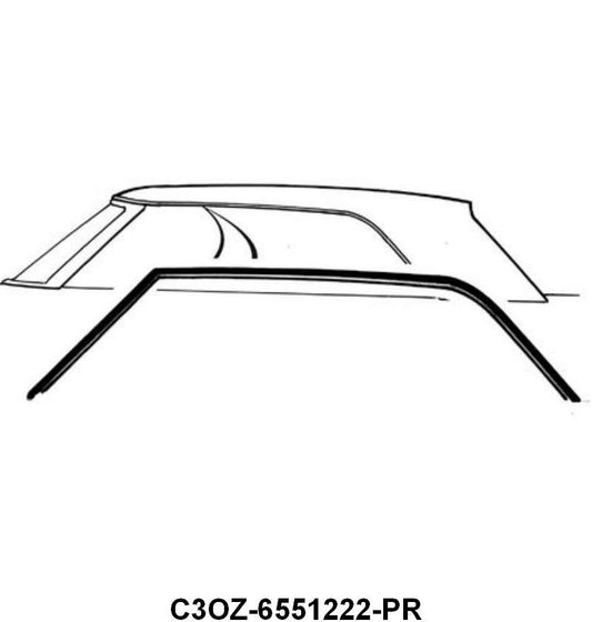 ROOF RAIL SEALS - 63-65 FAIRLANE & 63 METEOR 2-DOOR HARDTOP