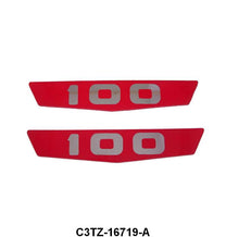 HOOD SIDE EMBLEM PLASTIC INSERT - 63-64 PICKUP "100"