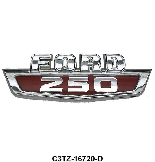 HOOD SIDE NAME PLATE - 63-64 "FORD-250"