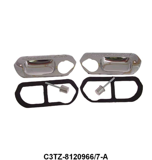 "CUSTOM CAB" OUTSIDE DOOR HANDLE PLATES - 61-66 F-100/F-350