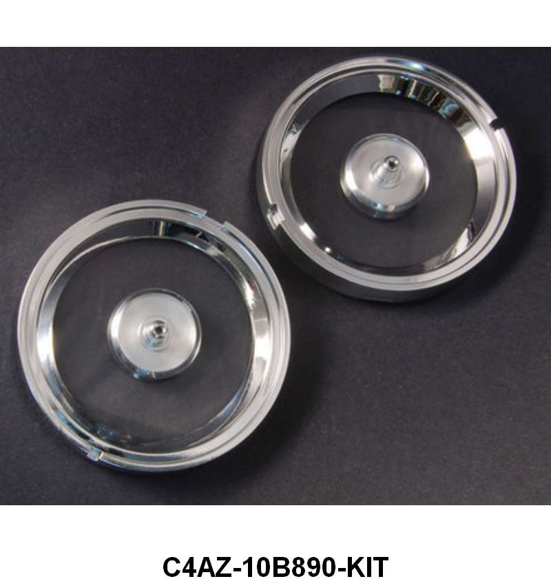 INSTRUMENT BEZEL FUEL & TEMP LENSES - 64 GALAXIE 4 pcs