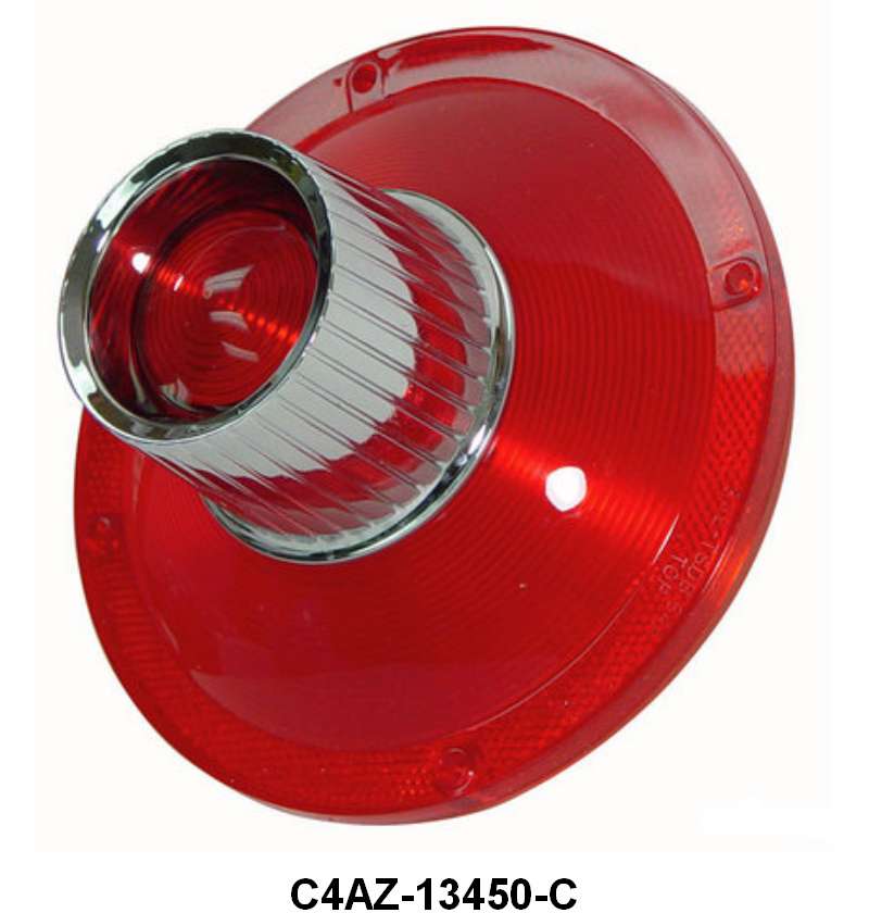 TAIL LIGHT LENS WITH FOMOCO SCRIPT - 64 GLX EXCEPT 500/500 XL W/O BACK UP