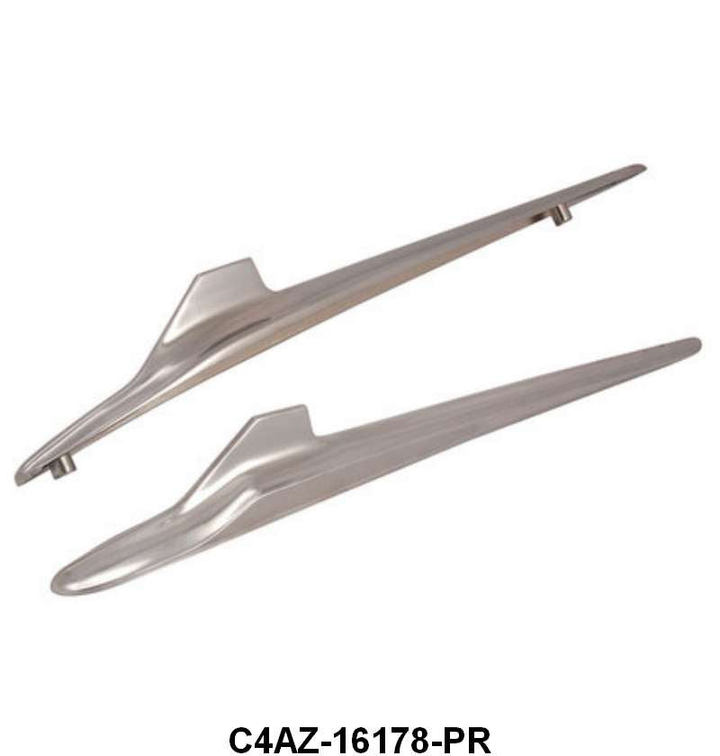 FRONT FENDER TOP ORNAMENTS - 64 GALAXIE