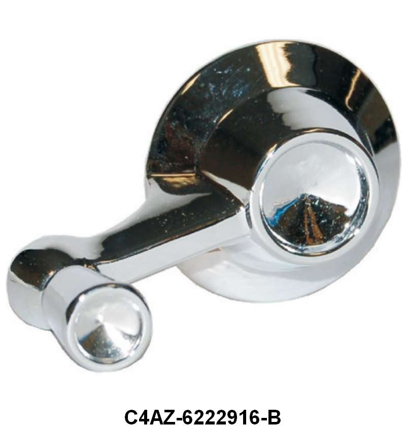 VENT WINDOW CRANK HANDLE - 63-64 GLX WITH CHROME KNOB RH OR LH