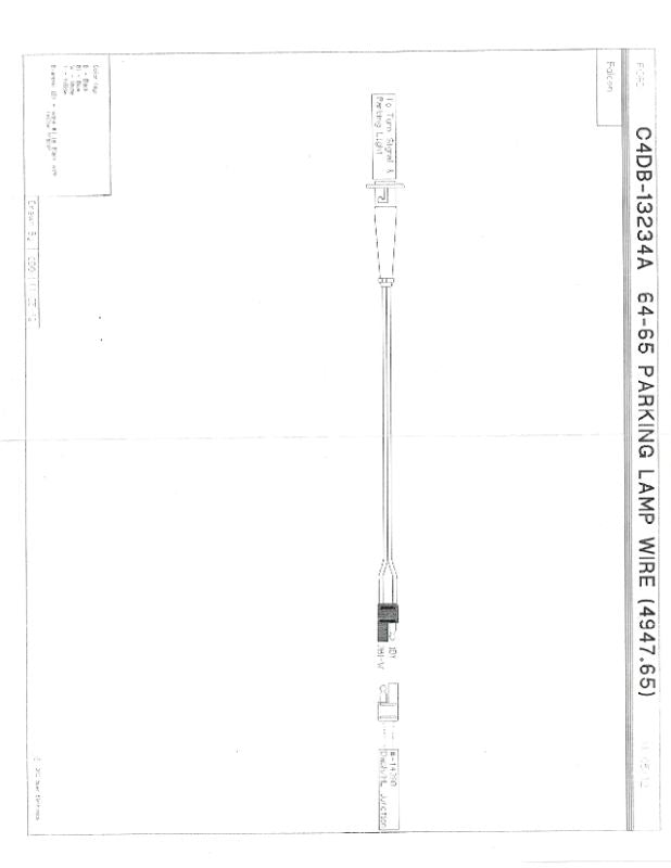 PARKLIGHT SOCKET WIRING - 64-65 FALCON LEFT OR RIGHT HAND W/SOCKET