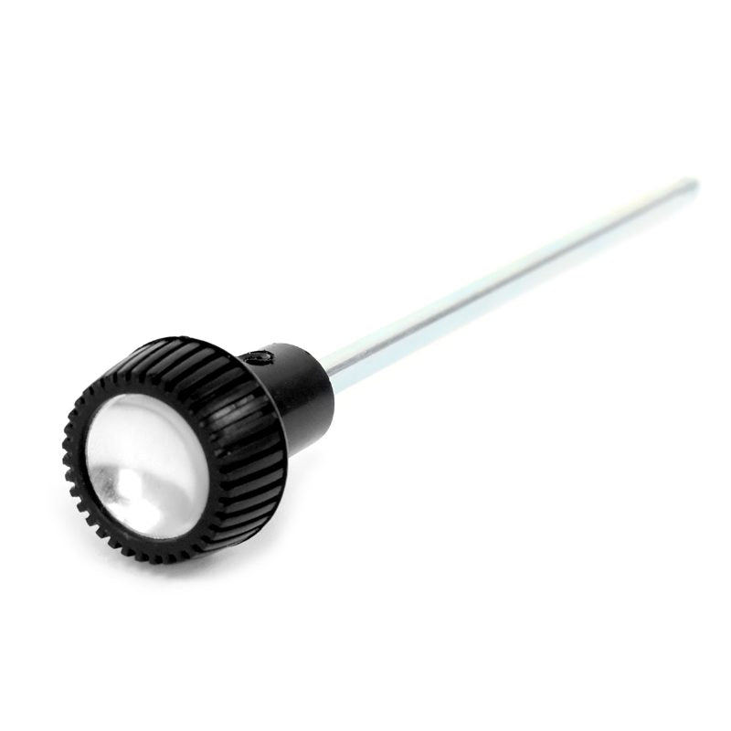 HEADLIGHT SWITCH KNOB WITH SHAFT- 64 FALCON/RANCHERO BLACK W/ALUM INSERT