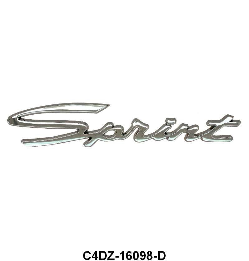 FENDER EMBLEM/SCRIPT - 63-64 FALCON "SPRINT" WITH 4 PINS