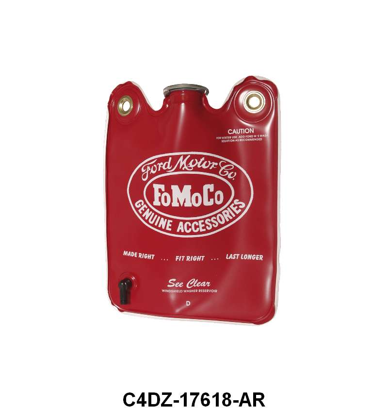 WINDSHIELD WASHER RESERVOIR - 64-65 FLCN/FRLN, AFTER 3/9/64 CMT RED