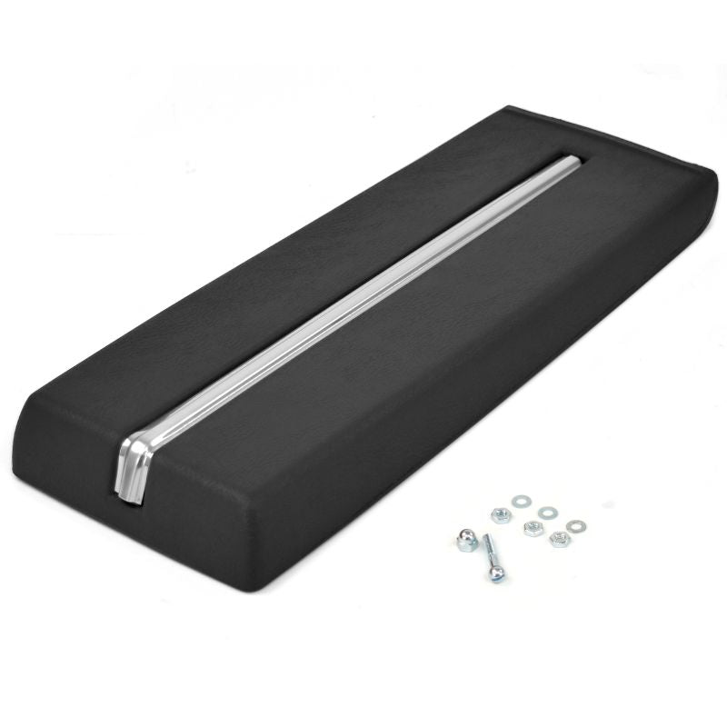 CONSOLE PAD WITH STAINLESS TRIM - 64-65 FLCN/RANCH BLACK W/TRIM