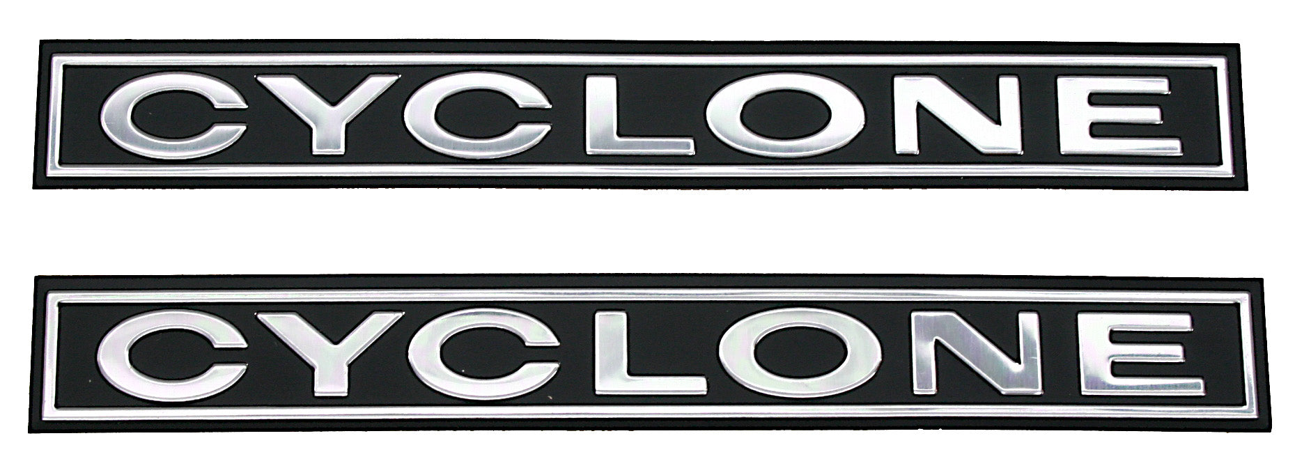 EMBLEM INSERTS - 64 CYCLONE FENDER, 65-66 CYCLONE QUARTER - USE OLD BEZEL