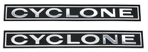 EMBLEM INSERTS - 64 CYCLONE FENDER, 65-66 CYCLONE QUARTER - USE OLD BEZEL