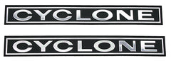 EMBLEM INSERTS - 64 CYCLONE FENDER, 65-66 CYCLONE QUARTER - USE OLD BEZEL