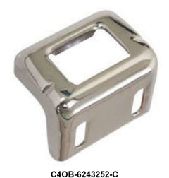 TRUNK LID LATCH STRIKER PLATE - 64-65 FLCN./FRLN, 64-67 CMT, 64-66 MUST CHROME