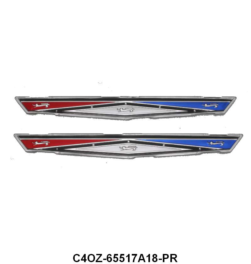 QUARTER POST/ROOF EMBLEMS - 63 GALAXIE, 64 FAIRLANE SPORTS COUPE