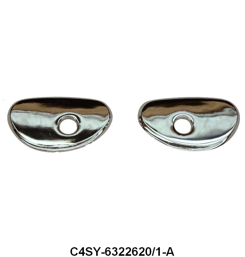 INSIDE DOOR HANDLE ESCUTCHEONS - 65-66 MUSTANG WITH PONY DOOR PANELS