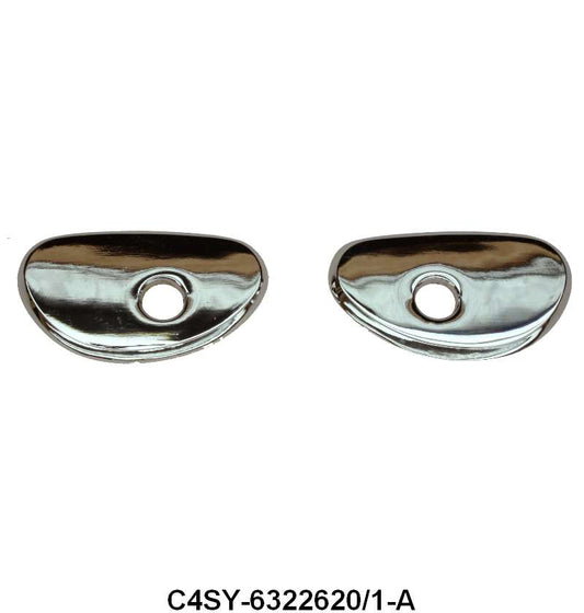 INSIDE DOOR HANDLE ESCUTCHEONS - 65-66 MUSTANG WITH PONY DOOR PANELS