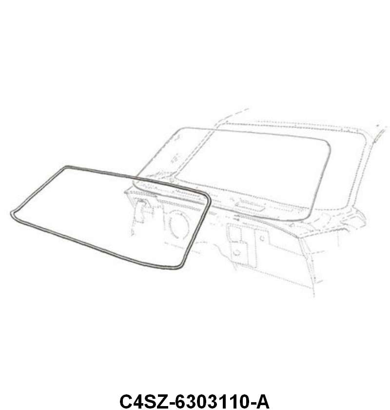 WINDSHIELD SEAL - 64-66 T-BIRD HARDTOP, CONVERTIBLE