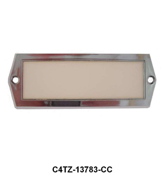 DOME LIGHT LENS WITH CHROME BEZEL - 64-72 F-100/F-350