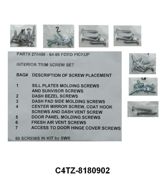 INTERIOR TRIM SCREW SET - 64-66 F-100/F-350  149 pcs