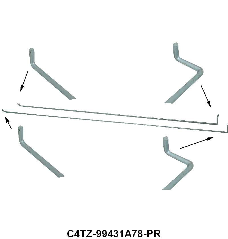 STYLESIDE TAILGATE HANDLE TO TAILGATE LATCH RODS - 64-72 F-100/F-250