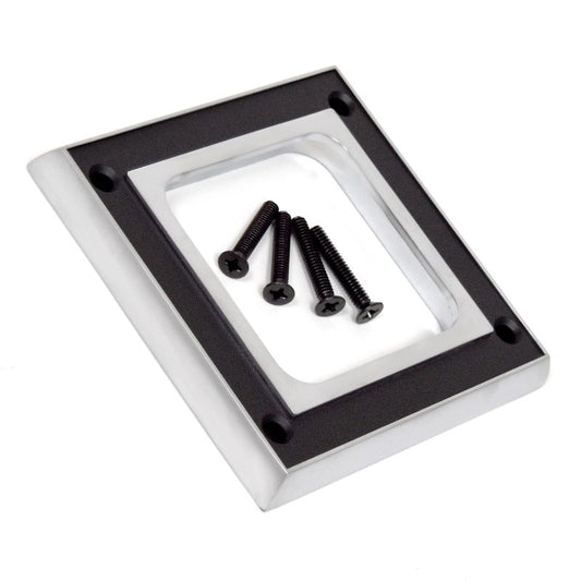 DELUXE SHIFT BOOT BEZEL - 65-68 MUSTANG, 3 spd ,4 spd SATIN CHROME