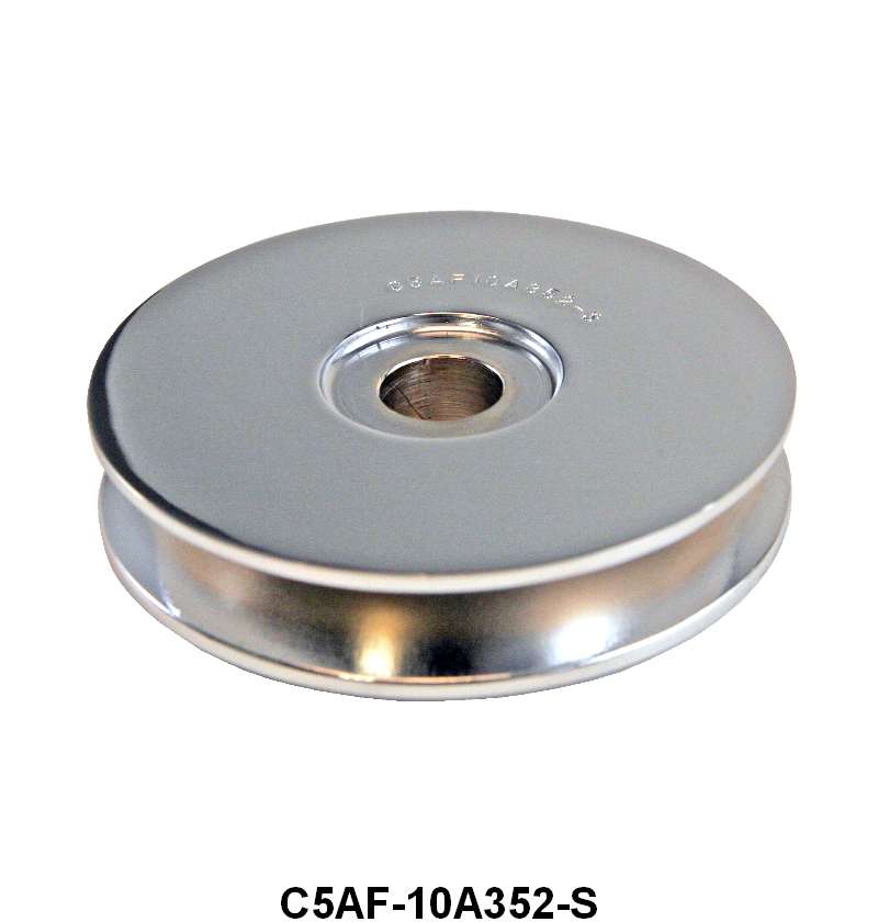 CORRECT REPRODUCTION ALTERNATOR PULLEY - 65-67 289HP CHROME STEEL