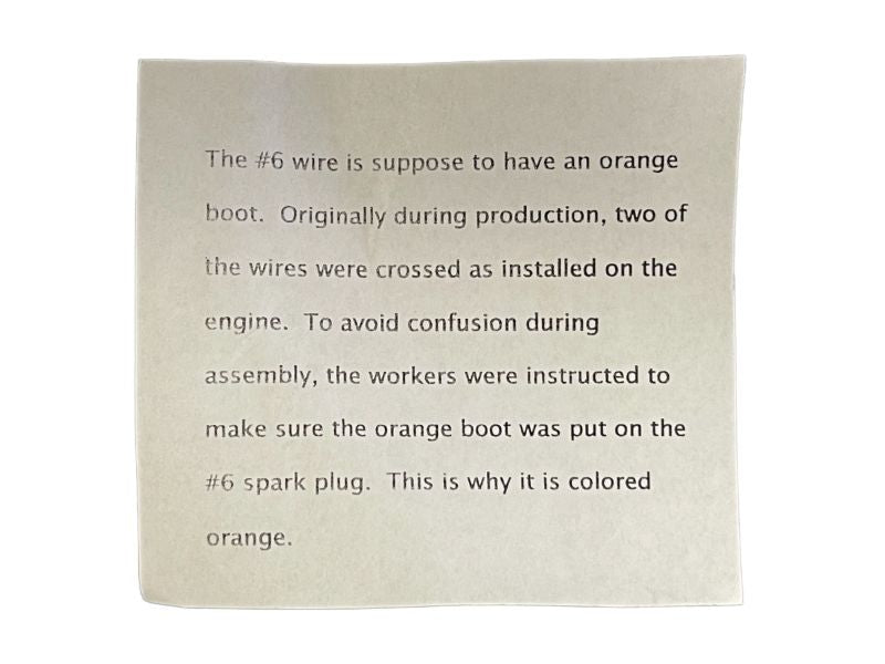 SPARK PLUG WIRE SET - 65-66 ALL 352/390/428 W/SCRIPT