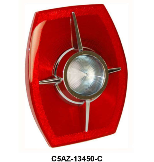 TAIL LIGHT LENS WITH FOMOCO SCRIPT - 65 GALAXIE WITH BACK UP