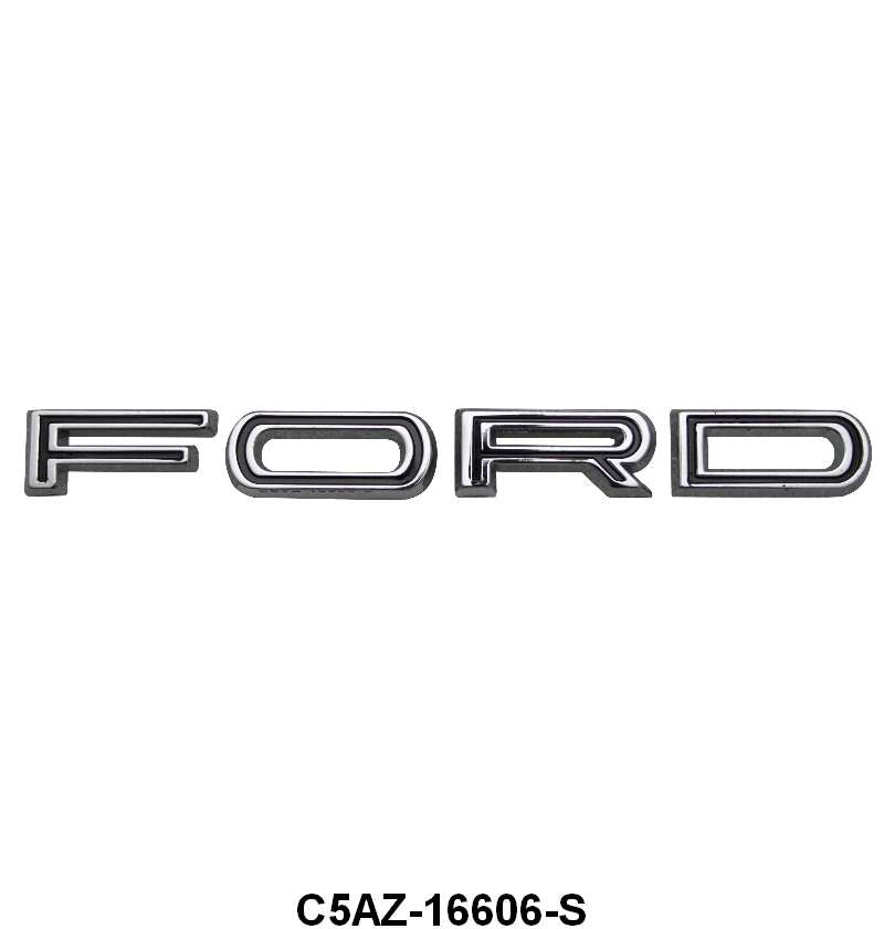 "F.O.R.D." LETTERS - 65 GLX HOOD, 66-67 FAIRLANE/FALCON HOOD OR TRUNK