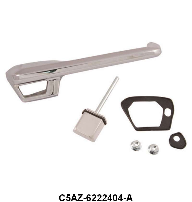 OUTSIDE DOOR HANDLE - 65-66 GALAXIE RH WITH BUTTON & PADS