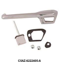 OUTSIDE DOOR HANDLE - 65-66 GALAXIE LH WITH BUTTON & PADS