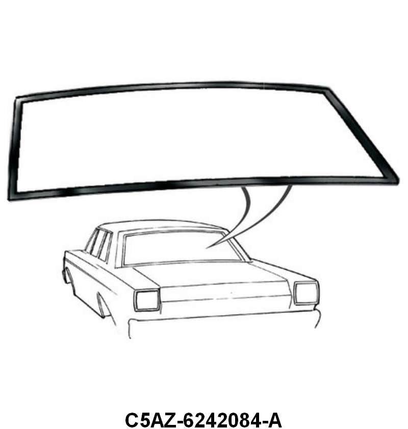 REAR/BACK WINDOW SEAL - 65-66 GALAXIE/CUSTOM 2DR & 4DR SEDAN