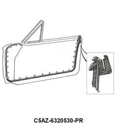 DOOR SEALS - 65-68 GALAXIE FASTBACK #63, CONVERTIBLE, 68 GLX #65