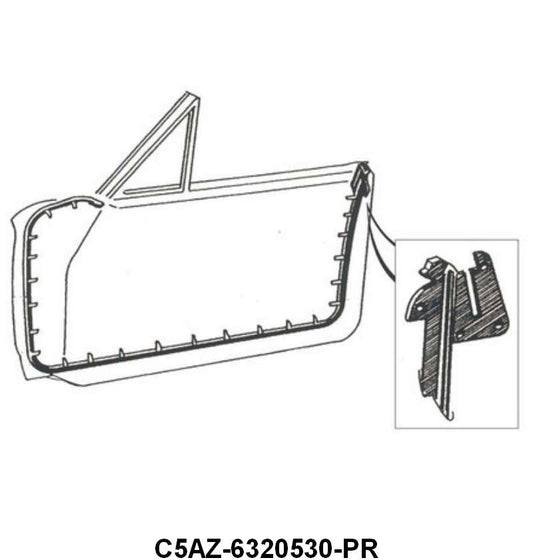 DOOR SEALS - 65-68 GALAXIE FASTBACK #63, CONVERTIBLE, 68 GLX #65