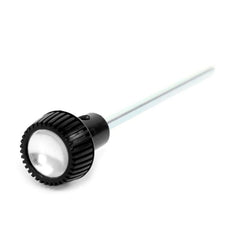 HEADLIGHT SWITCH KNOB WITH SHAFT- 65 FALCON/RANCHERO BLACK W/ALUM INSERT