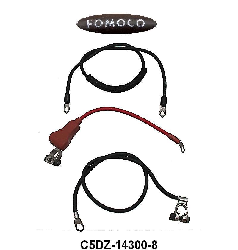 FORD SCRIPT BATTERY CABLE SET - 65 FALCON/RANCHERO/COMET 289