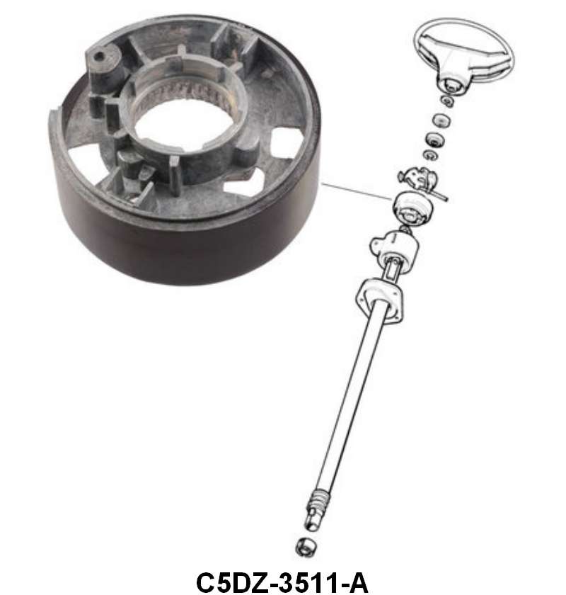 STEERING COLUMN TUBE FLANGE - 63-65 FLCN, 65-72 F-100/F-350 WITH M/T