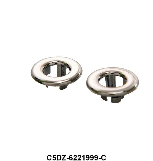 CHROME DOOR LOCK KNOB GROMMET - 65-67 FLCN/FRLN, 65-70 MUST, 68-72 F-100/350