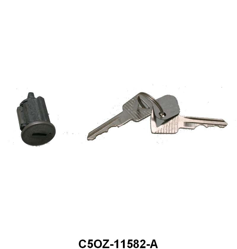 IGNITION SWITCH CYLINDER - 60-64 GLX, 60-65 FLCN/FRLN, 64-66 MUST,61-66 PU/ECONO