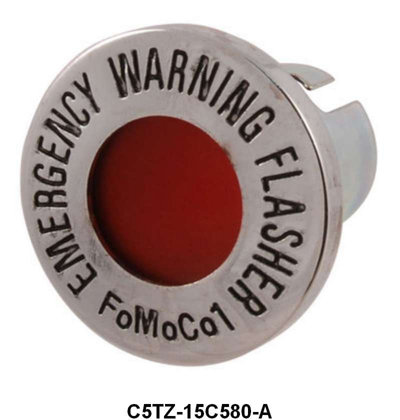 EMERGENCY FLASHER SWITCH DASH BEZEL - 65-66 F-100/F-350