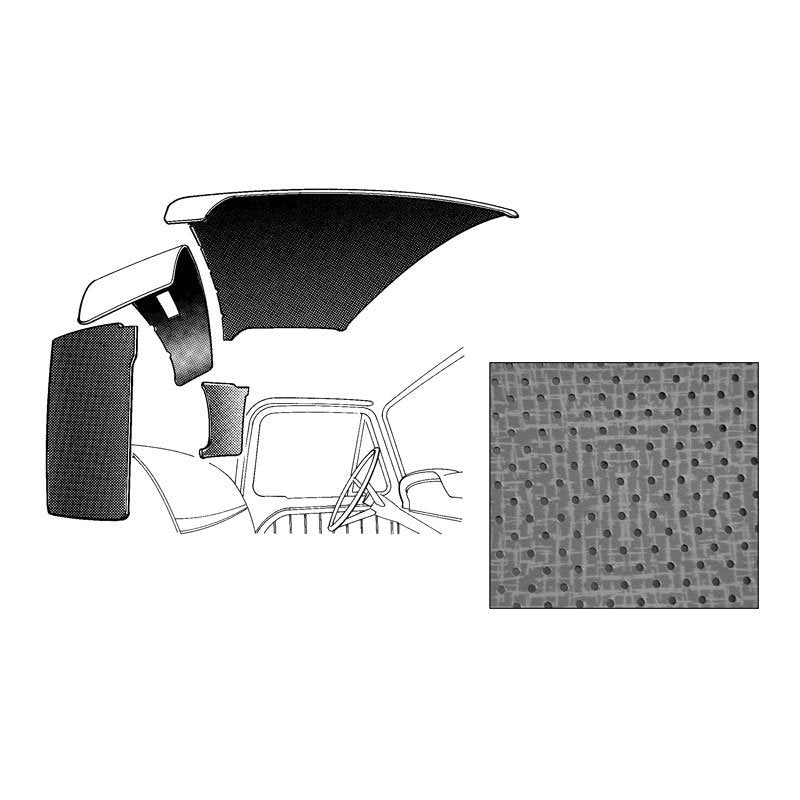 PERFORATED CARDBOARD HEADLINER - 65-66 F-100-250 W/CLIPS 4-PCS