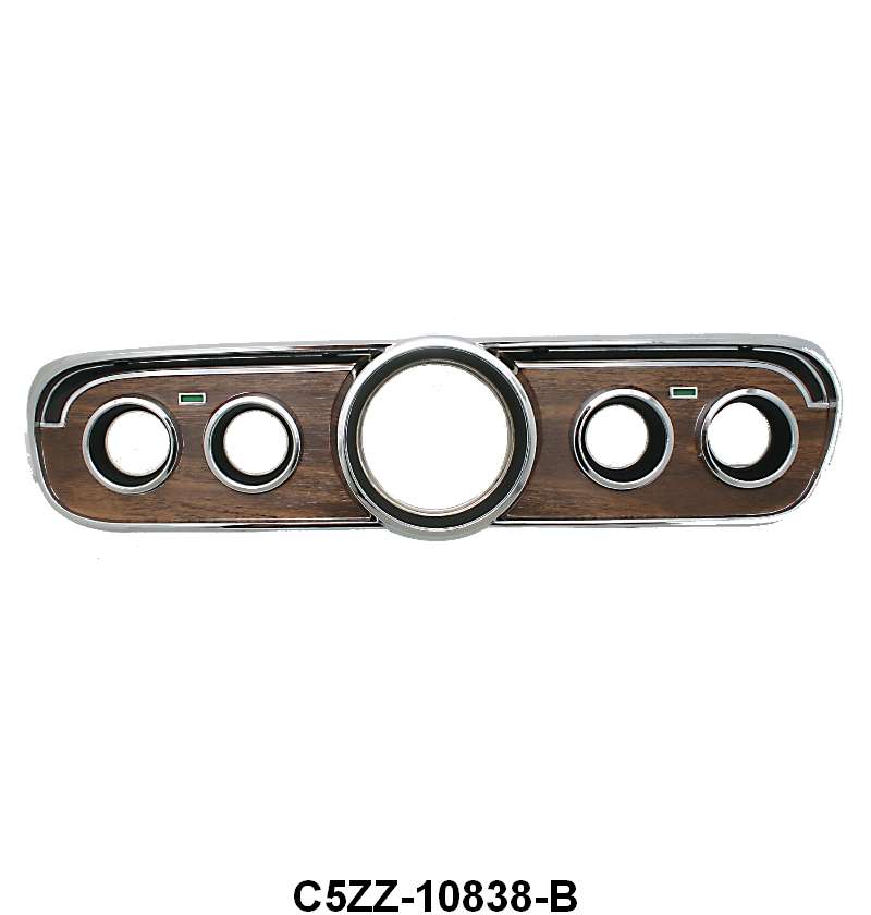 INSTRUMENT BEZEL - 65-66 MUSTANG WITH WOODGRAIN