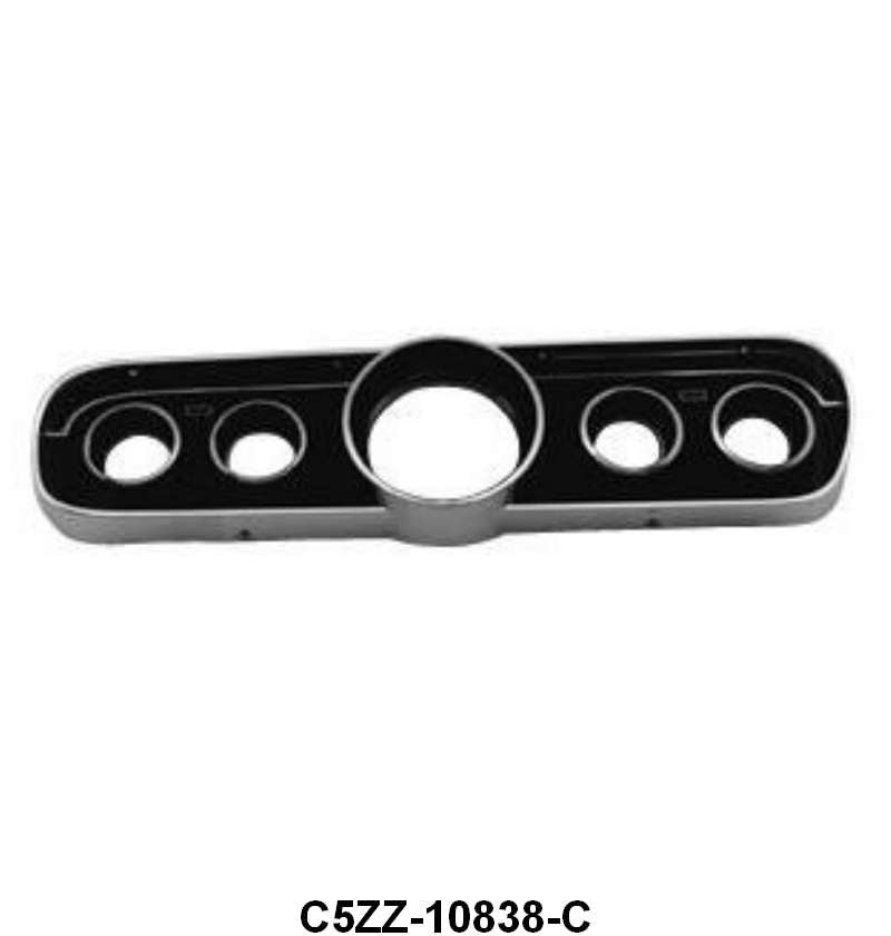 INSTRUMENT BEZEL - 65 MUSTANG "GT" BLACK