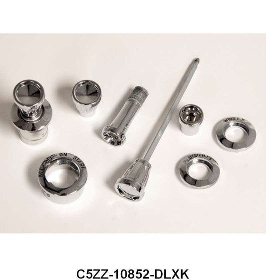 DASH KNOB AND BEZEL KIT - 65-66 MUSTANG, INCLUDES BEZEL NUTS