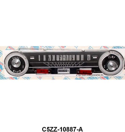 INSTRUMENT BEZEL LENS - 65 FALCON, 65 MUSTANG W/ALTERNATOR