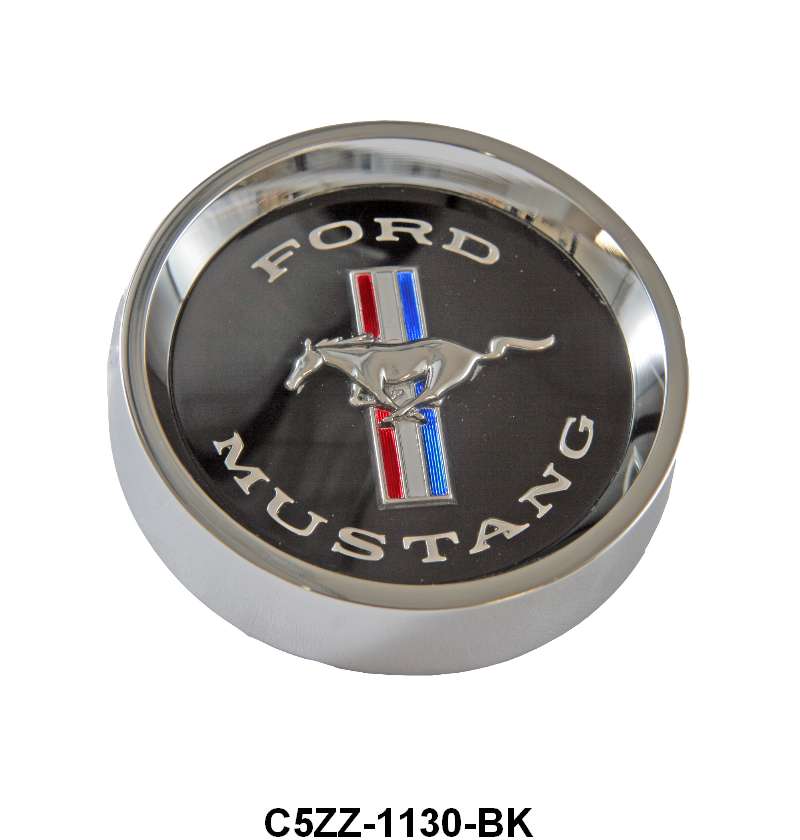 STYLE STEEL WHEEL CENTER EMBLEM - 65-66 MUSTANG BLACK